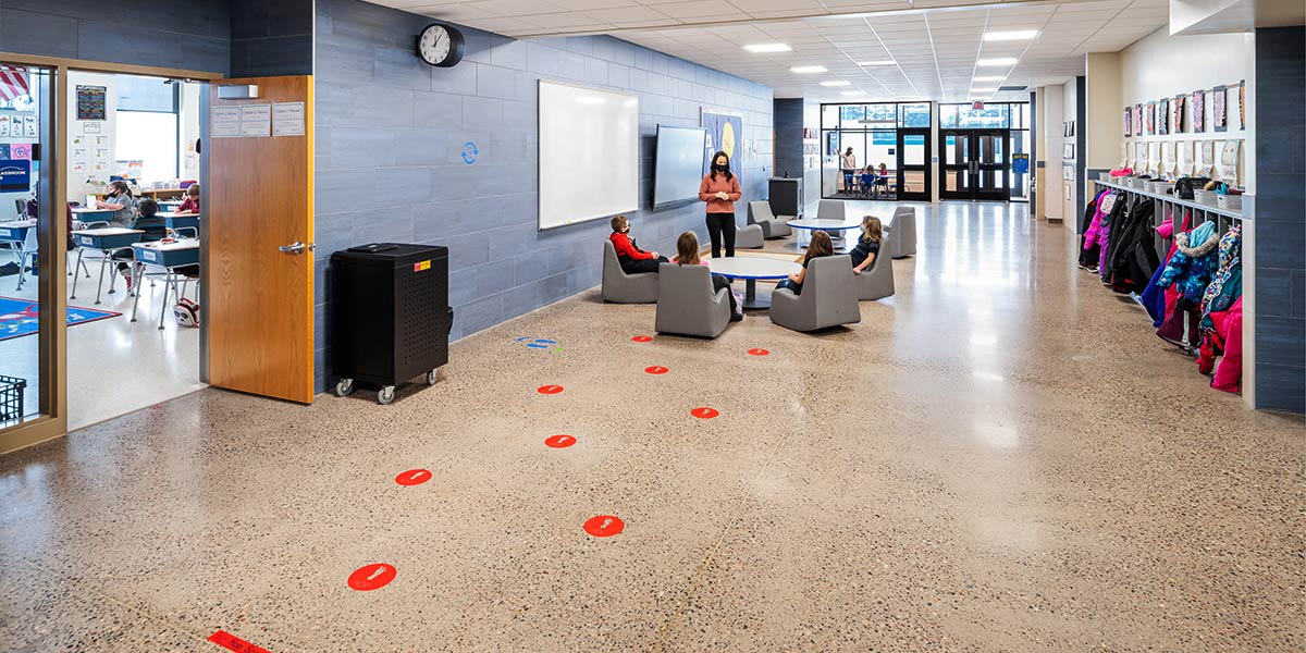 Elementary Group Learn hallway